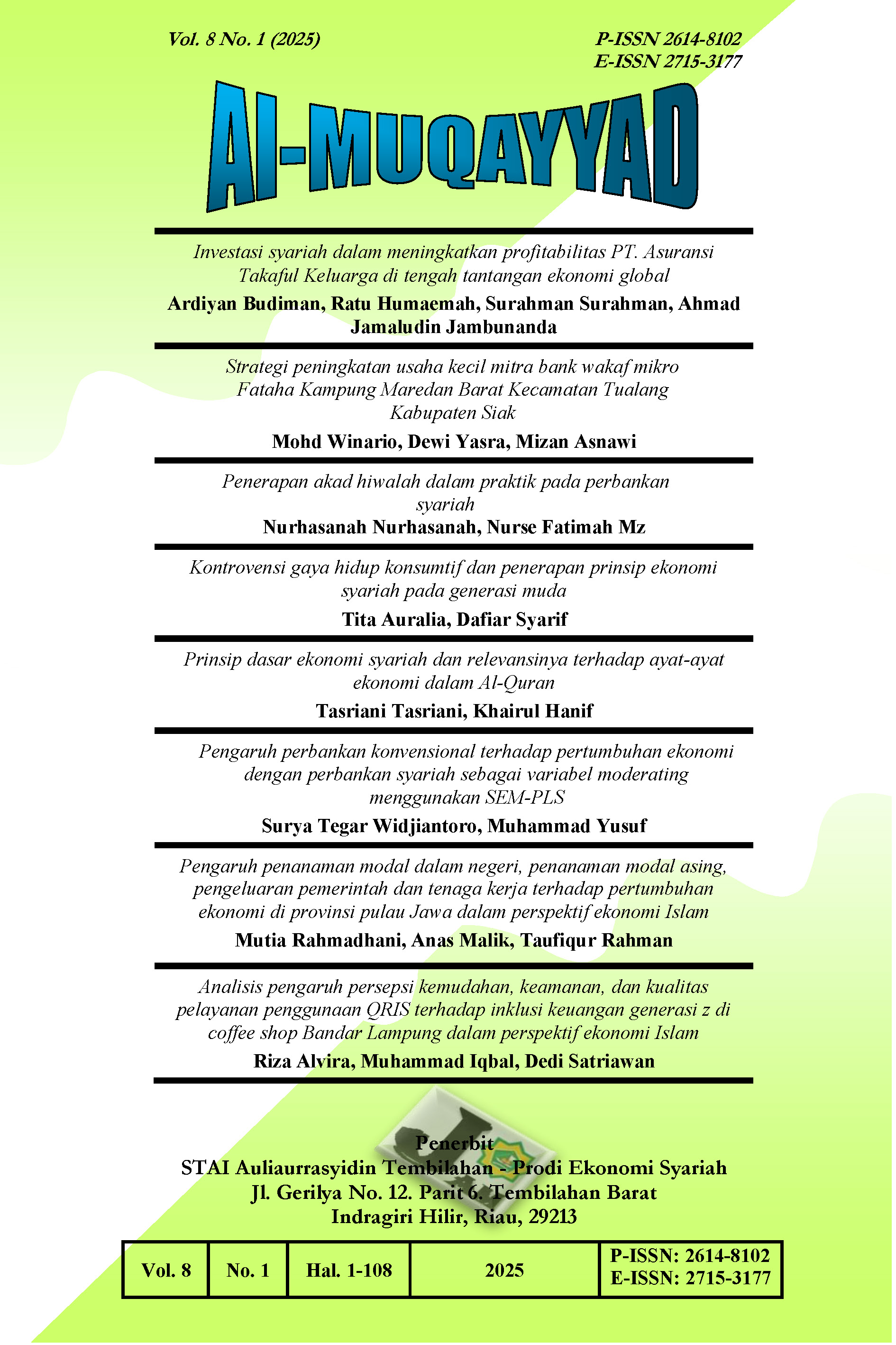 					View Vol. 8 No. 1 (2025): Al-Muqayyad
				